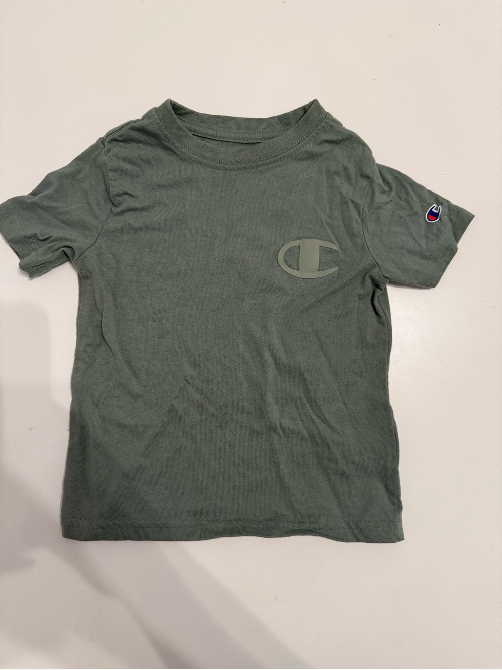 Champion Kids Short Sleeve Tee in Olive